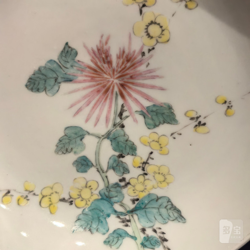 民国 粉彩花卉纹盘一对 - 图8